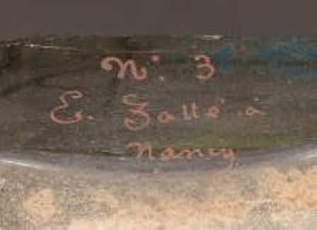 Gilt Handwritten Galle Signature Gilt Handwritten Galle Signature