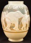 Galle Vase with Elephants Design