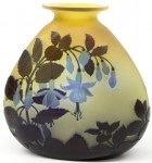 Galle Vase with Fuchsia Design