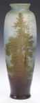 Galle Vase with Pine Tree Design