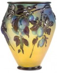 Galle Vase with Plums Design