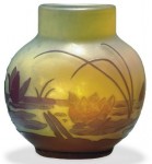 Galle Vase with Pond Lilies Design