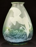 Galle Vase with Seagulls Design