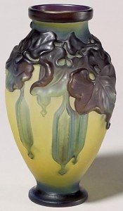 Galle Vase with Squash Design