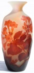 Galle Vase with Trumpet Flowers Design